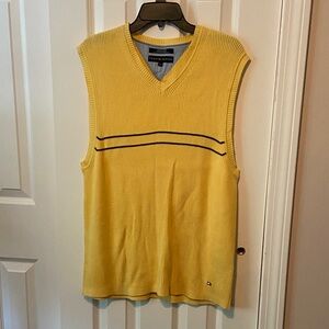 MENS Tommy Hilfiger Yellow V-Neck Sweater Vest